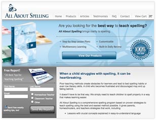 Screenshot of All About Spelling's Website Screenshot of All About Spelling's Website