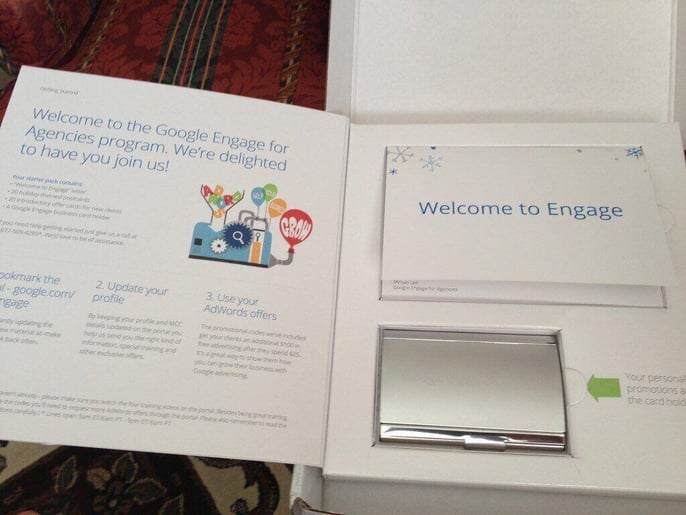 google-engage-direct-mail-goodies Google Engage is doing direct mail sending nice goodies.