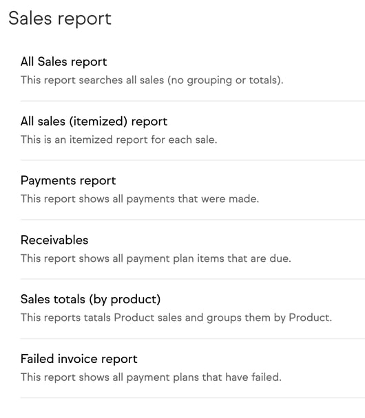 keap new sales reports