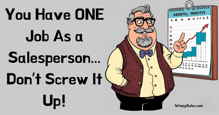 one job of salesperson wes schaeffer wimpy sales