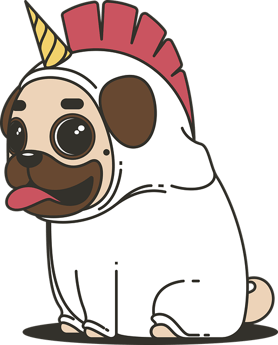 Pug unicorn SEO, PPC, SEM, CPC by Wes Schaeffer