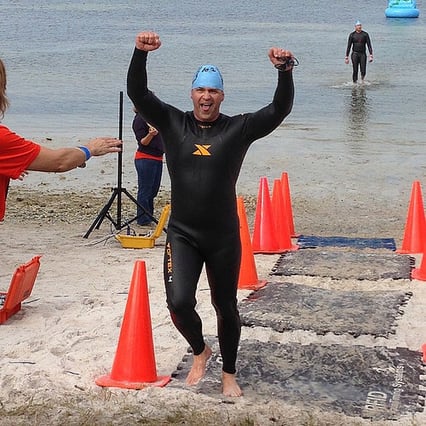 yes Wes Schaeffer finishes the Tampa Bay Frogman Swim for the Navy SEAL Foundation