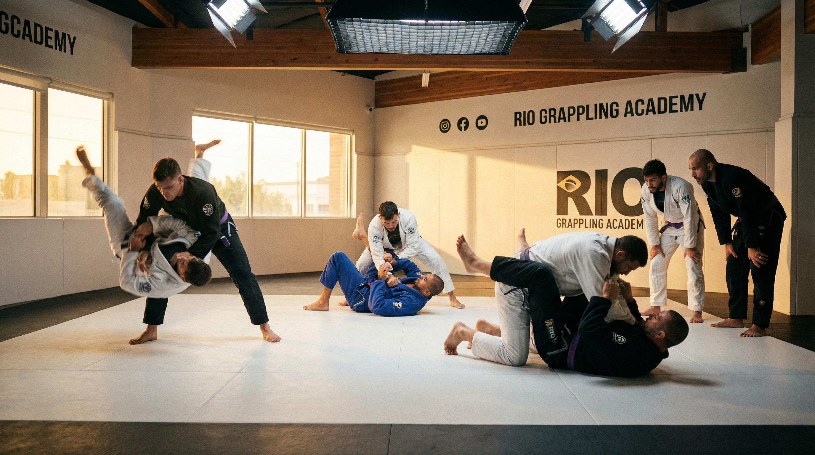 High-energy BJJ training session